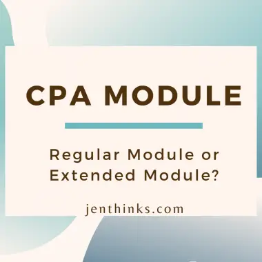CPA REGULAR VS EXTENDED Module