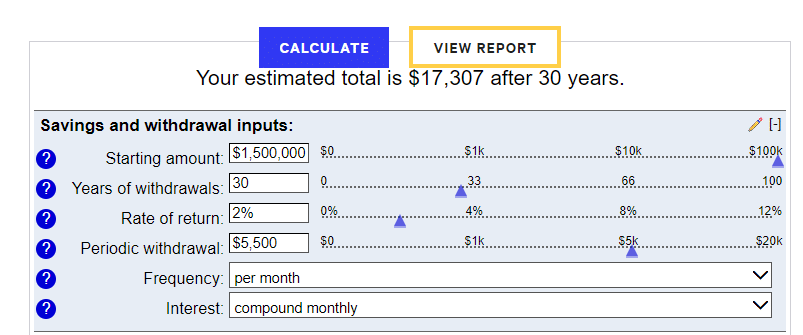 Savings Withdrawal Calculator by Bankrate