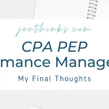 CPA Performance Management Final Thoughts