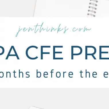 cpa cfe prep 5 months before